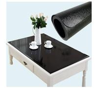 Générique 75x75cm Nappe PVC Plastique Noir givré de Protection,sous-Main Transparent épaisse,Film de Table Protection,1.5mm Protecteur de Table en Bois pour Cuisine,résistants à la Chaleur