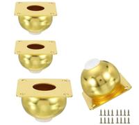 Générique 7cm 11cm Pieds de de Meuble Boule en Acier Inoxydable | Lot de 4 Pieds De Support, Pied de Rechange Pour Commode Canapé Lit Et Armoire(Gold,7cm/2.8in)