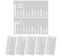 Générique 7pièces Pochoir Toise Plastique Réutilisable pour Mur Garçon Fille Règle de Mesure Croissance Précise Décoration Chambre Garçon Fille Outil DIY Robuste et Pratique