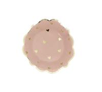 Générique - 8 BOLS CARTON PETIT C?'UR 13.5CM ROSE