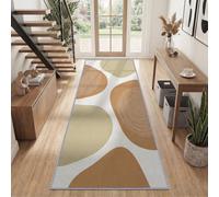 Générique 80 x 240 cm Tapis de Couloir Long Lavable Bohème Lignes | Abstrait Blocs De Couleur Impression Long Antidérapant Tapis De Passage pour entrée, chambre à coucher, buanderie
