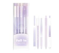 Générique à bille à pression à transformation de 5 couleurs, Purple | à bille imprimé mélange de couleurs pour ordinateurs portables, belle écriture fluide, pointe 0, 38 mm et 0, 5