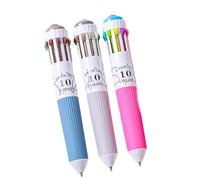 Générique à bille rétractable 10 couleurs en 1, 3/6 pièces, C | multicolore rétractable pour étudiant, prise de notes, journal quotidien, dessin, codage couleur, fournitures