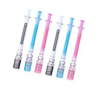 Générique à encre Gel inoculateur, pointe Fine de 0.38MM, 6 sticks | Encres noires à séchage rapide pour fournitures scolaires de bureau et prise de notes quotidienne, à Gel en