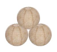 Générique Abat-jour Lin Rond Vintage 3pcs Lanterne Suspendue pour Décoration de Fête et Shower, Design Suspendu, Éclat Chaud et Doux