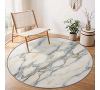 Générique Abstrait Marbre Fluide Antidérapant Tapis Rond 60 cm, Beige | Texture Pierre Luxe Lavable en Machine Tapis Rond, Moquette de Salon et Chambre Doux pour Intérieurs décoration