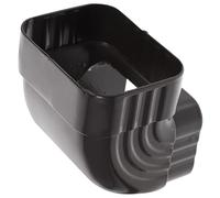 Générique Accessoires pour gouttière raccord tuyau eaux pluviales adaptateur gouttière coude 90 degré en alliage d'aluminium noir pour rainwater, bonne étanchéité