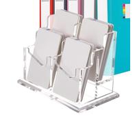 Générique Acrylic Business Card Holder - Transparent Desktop Display Stand | Professional Office Organizer For Reception Desks Meeting Rooms And Workspaces, Sleek Storage Solution Home Use | Desk