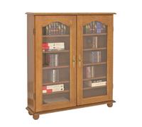 Générique Actual Diffusion Bretagne Meuble Vitrine Chêne 2 Portes Vitrées, 22x92,4x105,5 cm