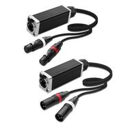 Générique Adaptateur de blindage 3 broches RJ45 avec protections de blindage pour applications de studio de concert et de théâtre, amplificateur de signaux réseau