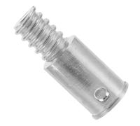 Générique Adaptateur de manche de balai avec extrémité filetée, pointe de fil métallique en alliage d'aluminium argent, compatible avec tige télescopique pour serpillières et brosses en