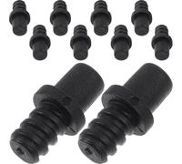 Générique Adaptateur Wc Connecteur Autobloquant pour Brosse de Toilette en Plastique Noir 10 Pièces, Accessoire Polyvalent pour Nettoyage de Salle de Bain
