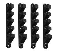 Générique Ajusteur De Chaise Longue Pliable Extérieur 4 Pièces Réglable en Plastique Noir à 5 Positions Support De Jardin Accessoire De Détente pour Patio Et Balcon