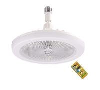 Générique Ampoule Ventilateur Plafond,Ampoule Ventilateur,Ventilateur De Plafond Plat Dimmable avec L'aromathérapie pour Salon,E27 Plafonnier LED Ventilateur Telecomande,30w Ceiling Fan Light