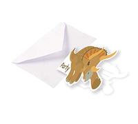 Lot de 8 invitations et enveloppes Dino - Joyeux Dinosaure - Happy Dinosaure - Amscan