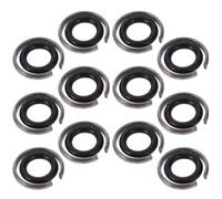 Générique Anneau de verrouillage pour hocs 1/2" 12 kits en fer et caoutchouc, bague de retenue noire pour fixation sûre des douilles, accessoires pour clés à chocs et outils à