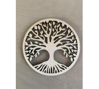 Générique Arbre de vie en bois, Décoration murale chambre, salon, décoration intérieur, image sculptée, découpée avec laser, déco mur, cadeau anniversaire, noël, baptême, mariage (28cm, 2)