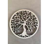 Générique Arbre de vie en bois, Décoration murale chambre, salon, décoration intérieur, image sculptée, découpée avec laser, déco mur, cadeau anniversaire, noël, baptême, mariage (14cm, 1)
