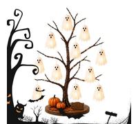 Générique Arbre Fantôme d'halloween À LED Déco Table LED Mignonne À Piles