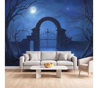 Générique Arche Arbre Mort Papier Peint Photo Panoramique 300x210 cm | Sombre Gothique Mystérieux Papier Peint Intissé Mural, pour Salon Chambre à Coucher Salle des Enfants