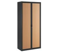 Générique Armoire à Rideaux démontables Economique 195 x 90 cm Noir-hêtre