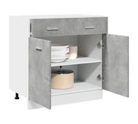 Générique Armoire de Plancher à tiroir Lyon Gris béton 80x46x81,5 cm, Meubles, Armoires & Meubles de Rangement, Meubles de Cuisine, Gris, (Poids 27.96KG)