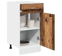 Générique Armoire de Plancher à tiroir Lyon Vieux Bois 40x46x81,5 cm,Meubles, Armoires & Meubles de Rangement, Meubles de Cuisine, Brun (Poids 18.6KG)