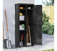 Générique Armoire de Rangement d'extérieur Noir 65x37x165 cm PP,Meubles,Armoires & Meubles de Rangement,Casiers & armoires de Rangement,Noir,12.23 KG,364205