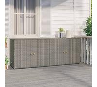 Générique Armoire de Rangement Jardin Gris 198x55,5x80 cm Résine tressée,Meubles,Armoires & Meubles de Rangement,Casiers & armoires de Rangement,Gris,19.8 KG,319871
