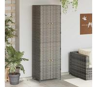 Générique Armoire de Rangement Jardin Gris 59x40x180 cm Résine tressée, Meubles, Armoires & Meubles de Rangement, Casiers & armoires de Rangement, Gris, (Poids 16KG)