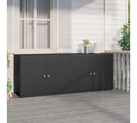 Générique Armoire de Rangement Jardin Noir 198x55,5x80 cm Résine tressée,Meubles,Armoires & Meubles de Rangement,Casiers & armoires de Rangement,Noir,19.6 KG,319870