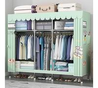 Générique Armoire de Rangement Pliable en Tissu Intissé Garde-Robe Penderie Transportable pour Chambre Adulte, Dressing Portable