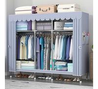 Générique Armoire de Rangement Pliable en Tissu Intissé Garde-Robe Penderie Transportable pour Chambre Adulte, Dressing Portable