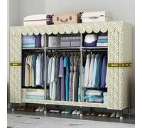 Générique Armoire de Rangement Pliable en Tissu Intissé Garde-Robe Penderie Transportable pour Chambre Adulte