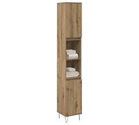 Générique Armoire de Salle de Bain chêne Artisanal 30x30x190 cm,Meubles-lavabos, Meubles-lavabos de Salle de Bains,857203