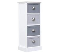 Générique Armoire latérale 35x30x90 cm Bois de Paulownia,Meubles, Armoires & Meubles de Rangement, Commodes, Blanc (Poids 10KG)