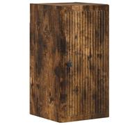 Générique Armoire Murale De Salle De Bain Ede Chêne Fumé 30 x 31 x 59 cm | Bois d'ingénierie résistant à l'humidité, porte réversible, plusieurs étagères, fixation murale fournie, design mince