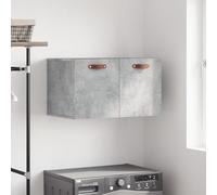 Générique Armoire Murale Gris béton 60x36,5x35 cm en Bois d'ingénierie, Armoire Flottante de Rangement avec étagère pour Exposer Photos et décorations, Pratique pour Organiser Vos