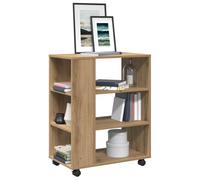Générique Armoire roulante chêne Artisanal 60x35x75 cm Bois d'ingénierie Meubles Armoires & Meubles de Rangement Casiers & armoires de Rangement (Poids 17.62KG)