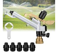 Générique Arroseur À Impact, Outil D’Irrigation, Angle Réglable 360°, Canon À Eau Longue Portée, Jardin Ferme Pelouse Et Foresterie