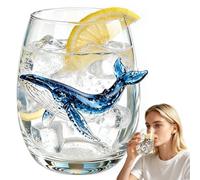 Générique Artisanal Blue Ringed Octopus Glassware 3D Glass Animals (Whale)