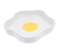 Générique Assiette à Dessert Vaisselle Élégante et Décorative en Céramique Blanche Irrégulière Service Multifonction pour Maison et Hôtel Restaurant