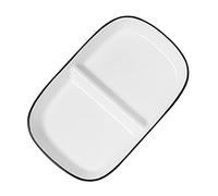 Générique Assiette Controle de Portion, Rectangulaire Assiette dietetique 2 Compartiment Porcelaine, Assiette Regime Balance, Assiette Divisée Adulte