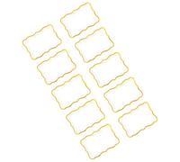 Générique Assiettes à dessert dorées finition festonnée en papier | Portion de 13 X 8, 9 pouces, unités pour les plats principaux, les présentoirs à pâtisserie, la configuration