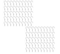 Générique Assortiment de 100 petits crochets à vis, jeu de vis, crochets de plafond à œil pour bois, pour décorations artistiques, petit