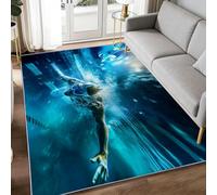 Générique Athlète 140 x 200 cm Imprimé Tapis de Chambre, Natation Sport Compétition Lavable Tapis de Salon Antidérapant - Doux Moquette pour Salle de Séjour Chambre d'enfant Salle de Jeu