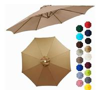 Générique Auvent de Remplacement pour Parasol de Terrasse de 200cm 270cm Toile Parasol Housse de Rechange 6 Baleines 8 Baleines Tissu de Polyester Our Jardin Plage Marché