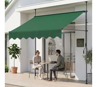 Générique Auvent rétractable Manuel sans perçage, auvent de terrasse extérieur, abri Pare-Soleil, auvent de fenêtre, Hauteur réglable de 85 à 122 Pouces, Convient aux Cours, Jardins, balcons