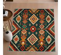 Générique Aztèque Sud-Ouest Tapis Chambre 140x200 - Motif Kilim Tribal Tapis à Poils Courts Doux Antidérapant - Lavable en Machine - pour Salon à Coucher Cuisine Salle à Manger Lupt68