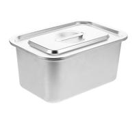 Générique Bac à Compost Cuisine INOX 15 CM Hauteur Couvercle Hermétique Anti-Odeurs pour Rangement Déchets Alimentaires et Usage Comptoir Intérieur
